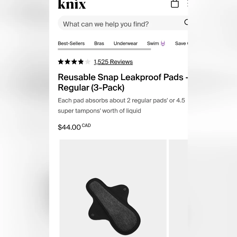 Knix NEW 6 pack reusable snap leakproof pads - Picture 14 of 15